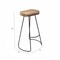 Black Saddle Seat Bar/Counter Stool with Black Finish Frame – 30" Height – Modern & Comfortable